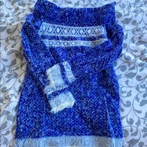 Anthropologie Sleeping On Snow Fuzzy Blue Sweater
